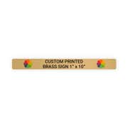 Horizontal Full Color 1" x 10" Brass Signs 