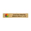 Horizontal Full Color Brass Signs 3" x 18"