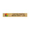Horizontal Full Color Brass Signs 3" x 20"