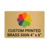 Horizontal Full Color Brass Signs 4" x 6"