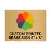 Horizontal Full Color Brass Signs 6" x 8"