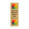 Vertical Full Color Brass Signs 18" x 6"