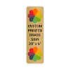 Vertical Full Color Brass Signs 20" x 6"