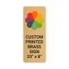Vertical Full Color Brass Signs 20" x 8"