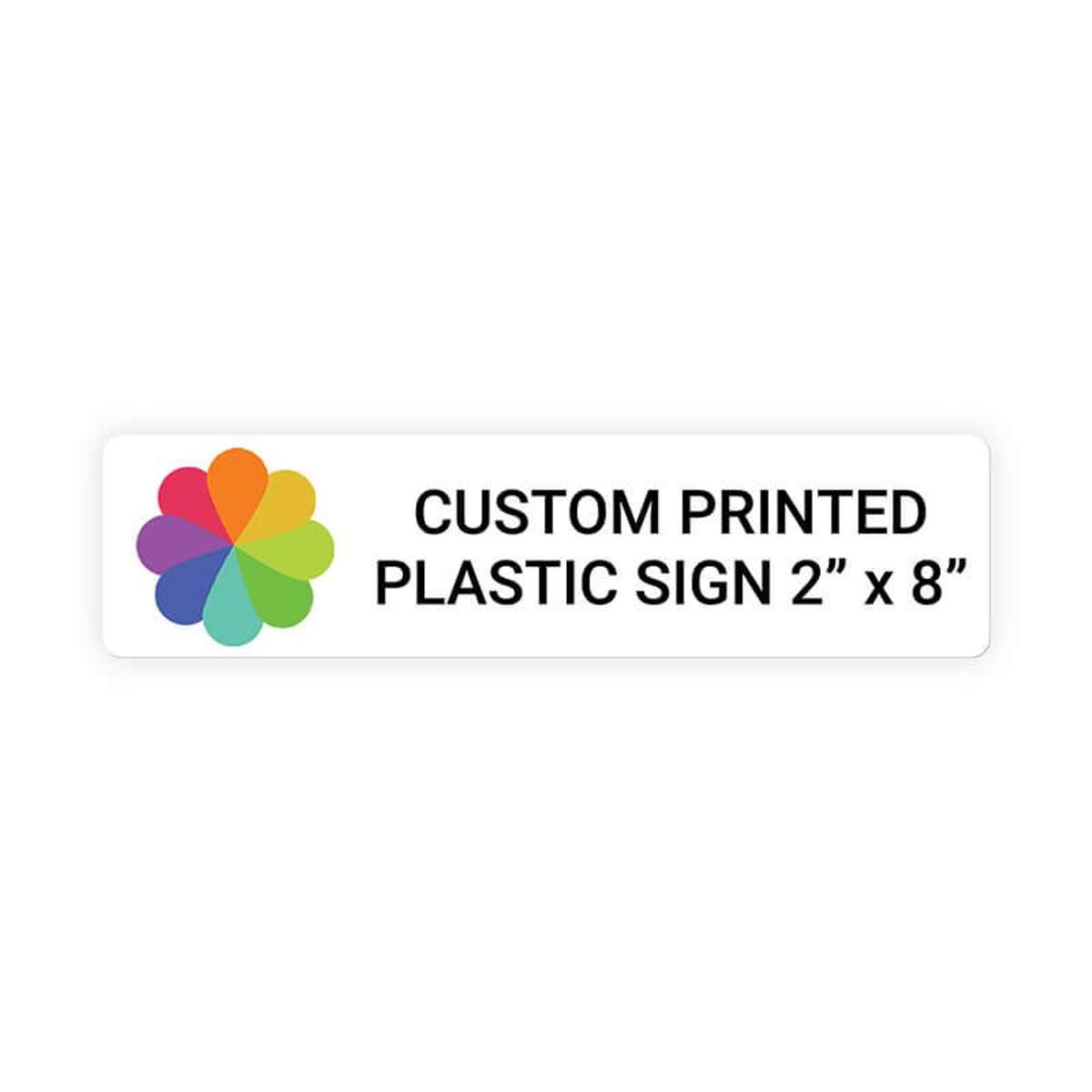 Color Sign Horizontal 2" x 8"