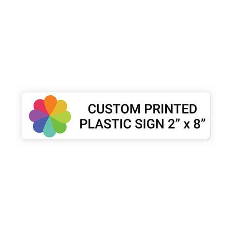 Color 2" x 8" Horizontal Sign