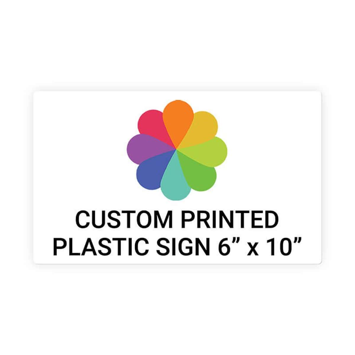 Color Sign Horizontal 6" x 10"