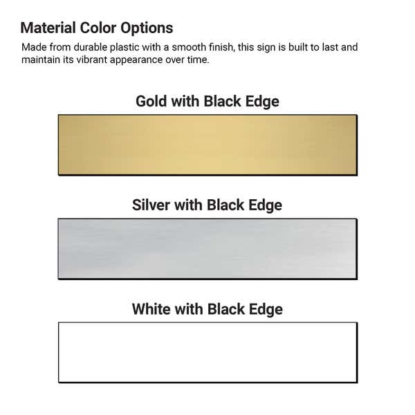 Custom Text Full Color 2" x 10" Corridor Sign