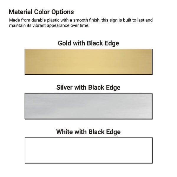 Custom Text Full Color 2" x 10" Corridor Sign