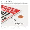 The 1.6mm thickness of our aluminum signs