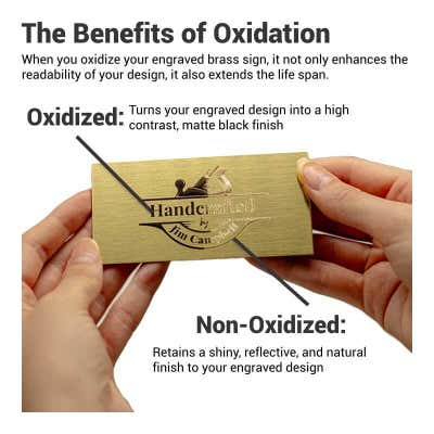 Custom Four Lines 2" x 8" Brass Plates - alternate view
