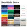 Examples of the color combinations for engraved plastic signs
