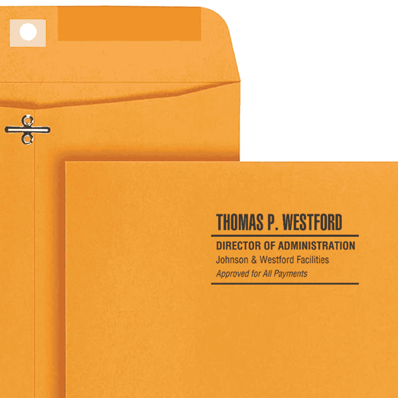 Custom Condensed Name 4 Line Professional Stamp Lifestyle