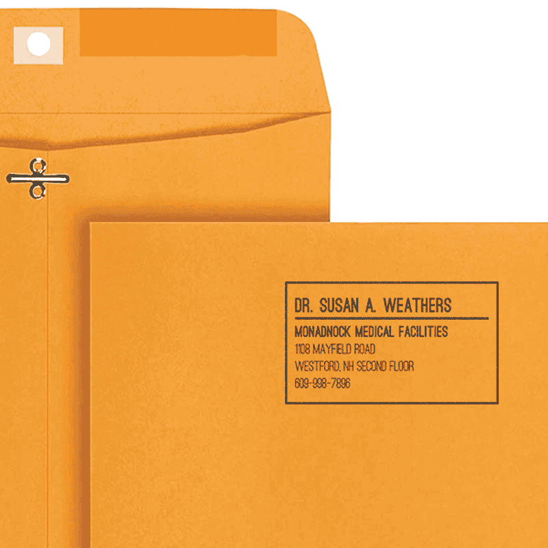 Custom Condensed Sans Serif 5 Line Profession Stamp Lifestyle