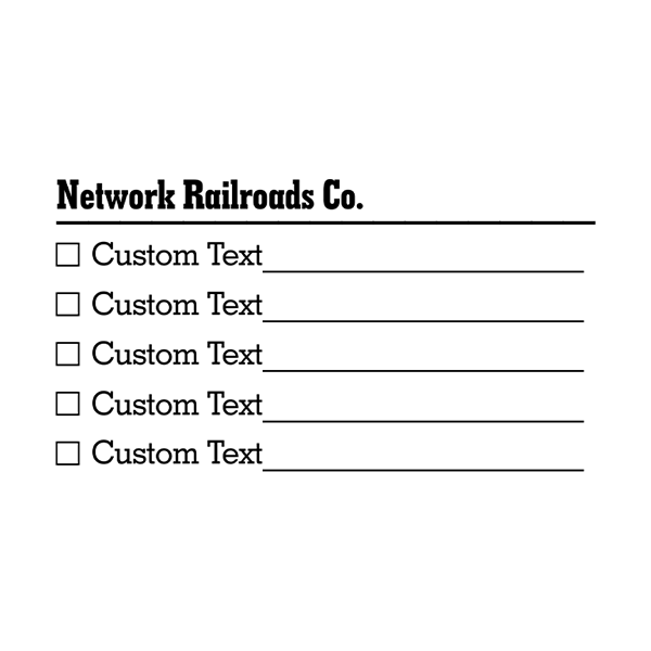 Custom Business Name With Boxes 5 Line Form Stamp