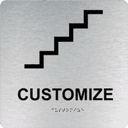 Custom Square ADA Braille and Tactile Lettering Sign
