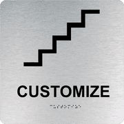 Custom Square ADA Braille and Tactile Lettering Sign