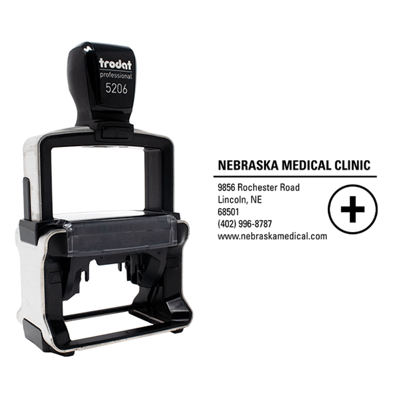 Custom Medical Address Stamp with Body