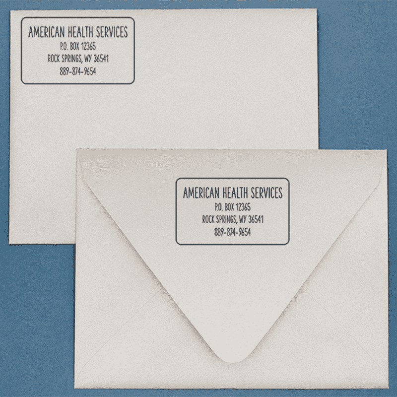 Condensed Rounded Address Stamp Lifestyle