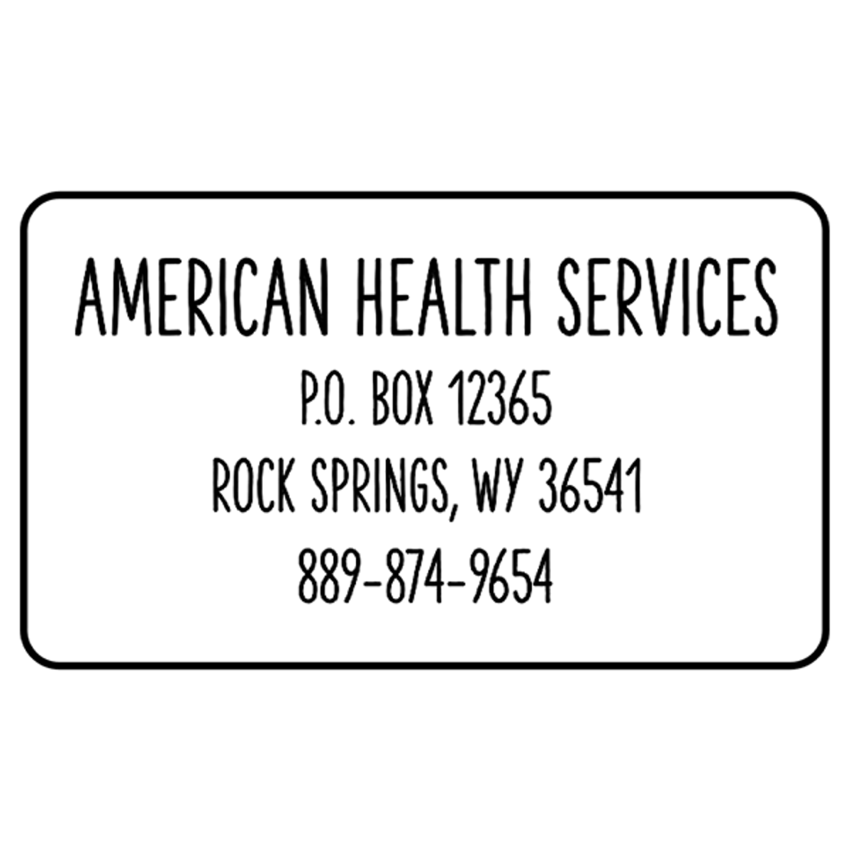 Condensed Rounded Address Stamp