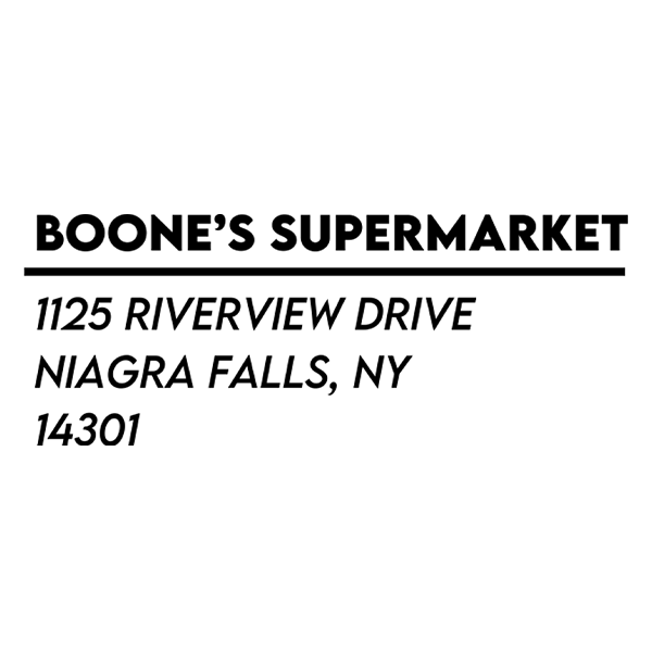 Block Lettering 3 Line Address Stamp