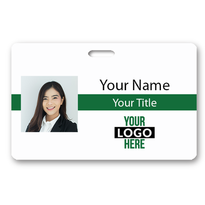Horizontal Photo ID Badge with Logo