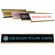 Customizable Name Plate for Desk - Full Color 2" x 12" 