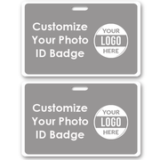 Customizable Horizontal Double Sided ID Badge