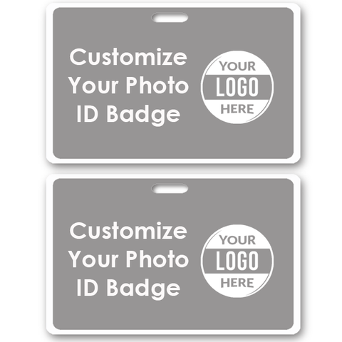 Customizable Horizontal Double Sided ID Badge