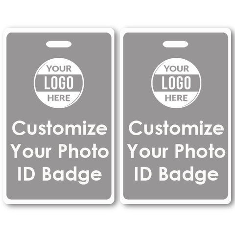 Customizable Vertical Double Sided ID Badge 