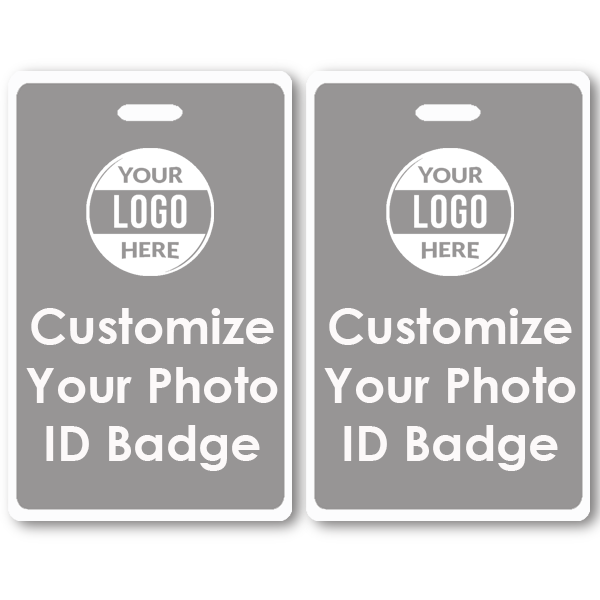 Customizable Vertical Double Sided ID Badge 
