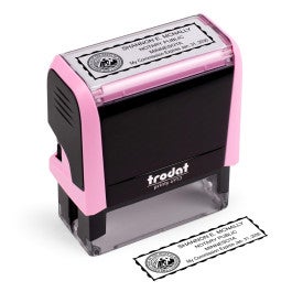 Minnesota Pink Rectangle Notary Stamp