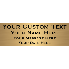 Custom Four Line Brass Plates | 4