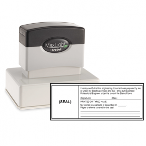 State of Iowa Engineer Document Stamp