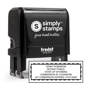 Wyoming Notary Rectangle Body and Design