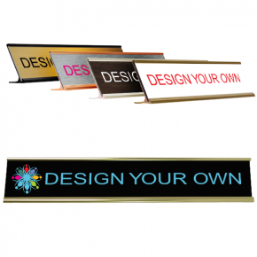 Customizable Name Plate for Desk - Full Color 2" x 12"