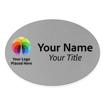 Full Color Custom Oval Name Tag - 1.75 x 2.5