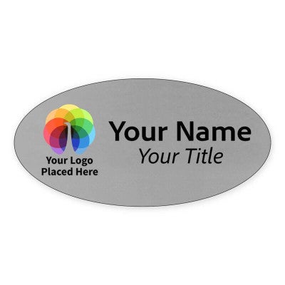 Full Color Custom Oval Name Tag - 1.5 x 3