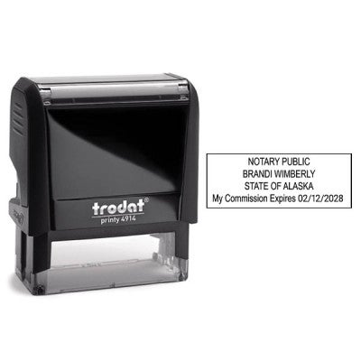 Alaska Notary Rectangle Stamp Imprint and Body