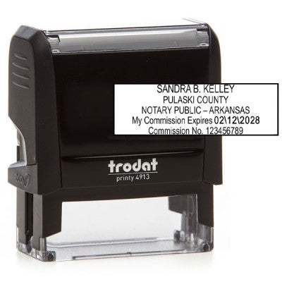 Arkansas Notary Rectangle Stamp Body and Design