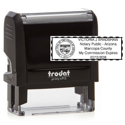 Arizona Notary Rectangular Stamp and Impression