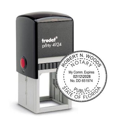 Florida Notary Bonded Thru Agency Impression and Body