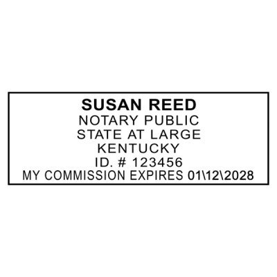 Impression only of the Kentucky Notary Rectangle