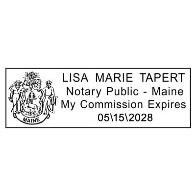 Impression only of Maine Notary Rectangle