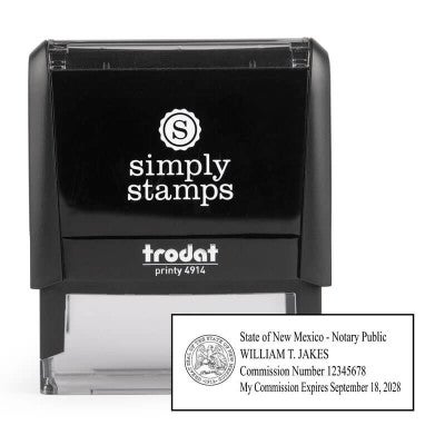 New Mexico Notary Rectangular State Stamp