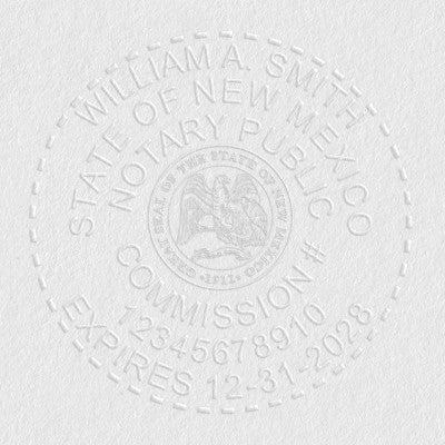 Embosser Impression Example on White Paper