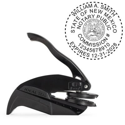 New Mexico Round Notary Seal Embosser