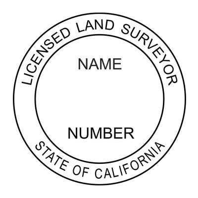 California Land Surveyor Seal impression 