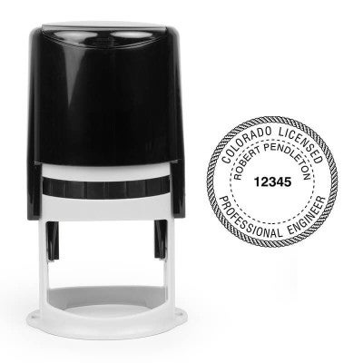 The State of Colorado Engineer Seal impression and self-inking stamp