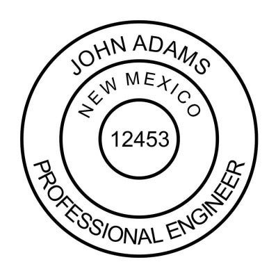 A close-up on the State of New Mexico Engineer Seal
